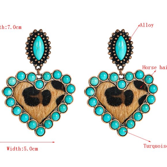 Cowhide Earrings - Picture 3 of 7